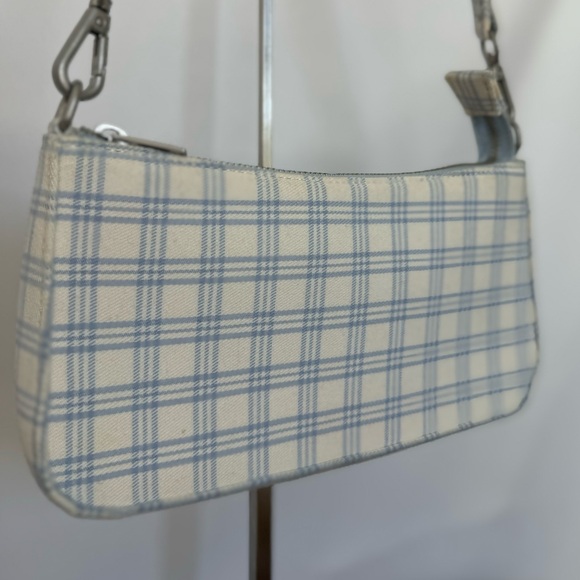 Blue & White Plaid Shoulder Purse - Picture 4 of 5